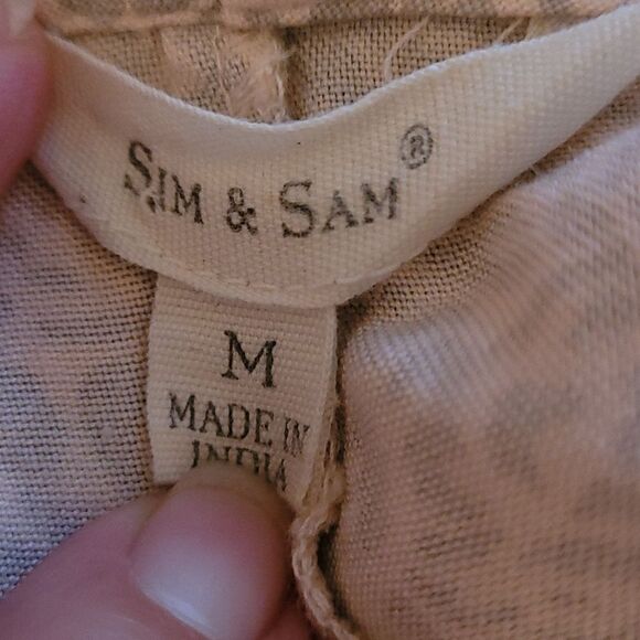 Sim & Sam pink grey leopard print button up and tie waist - Picture 5 of 7